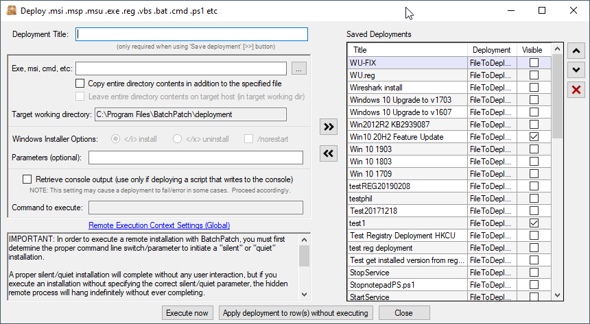 BatchPatch Deployment