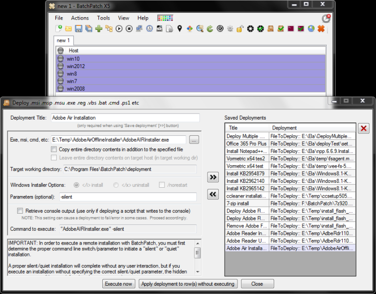 Remotely Installing Adobe Air on Multiple Computers