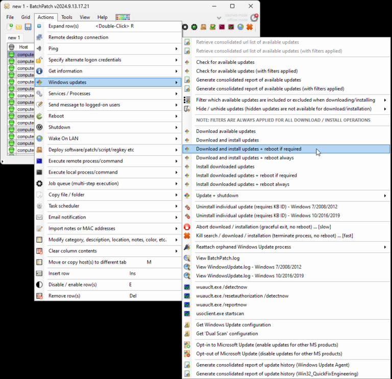 Remotely Download and Install Windows Updates on Multiple Computers